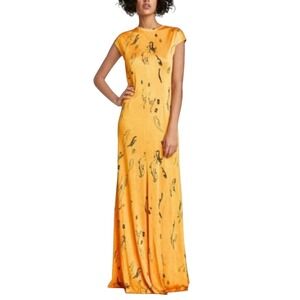 Elegant Orange Maxi Dress